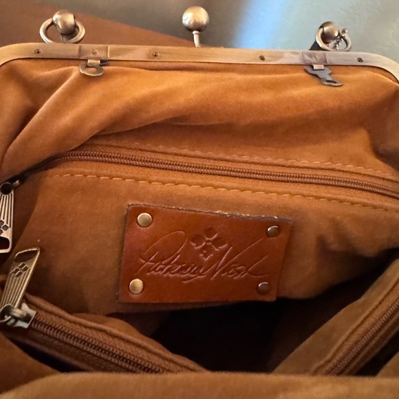 Patricia Nash Vintage Looking Floral Leather Bag With Kiss Lock- EUC - Picture 8 of 14